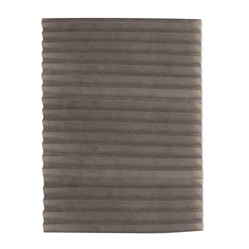 Temporary Blinds, Vertical Pleated Blinds No Drilling Self Adhesive Blinds Easy to Install Fits Blinds Window Roller for Bathroom Kitchen Living Room Office Window (Brown, 60 * 150cm)