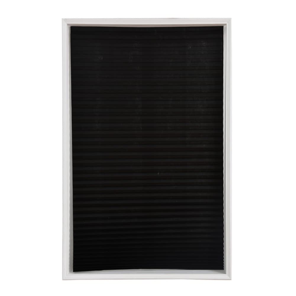 Temporary Blinds, Vertical Pleated Blinds No Drilling Self Adhesive Blinds Easy to Install Fits Blinds Window Roller for Bathroom Kitchen Living Room Office Window (Brown, 60 * 150cm)