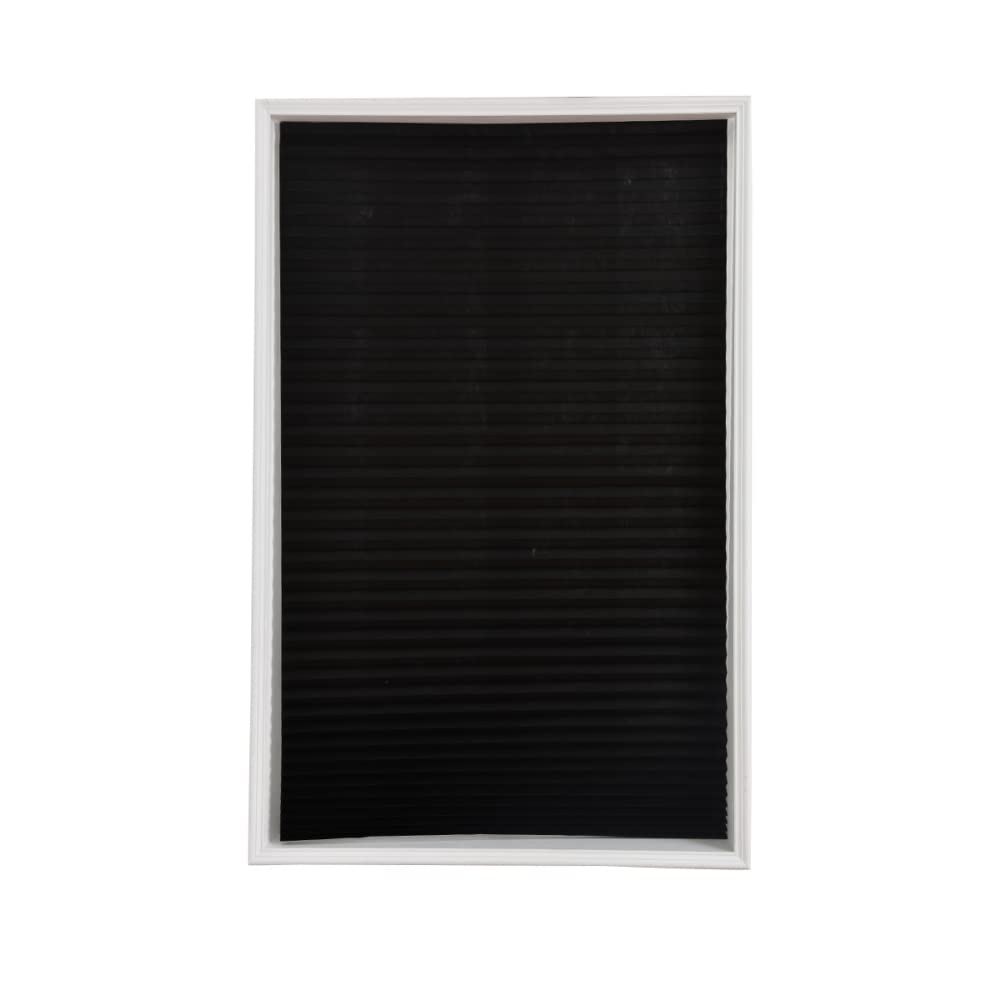 2 Pack Temporary Blinds for Window, Self Adhesive Pleated Blinds Cordless No Drill Fabric Blinds Room Darkening Shades Blackout Shades for Bathroom Kitchen Office 23.6 * 59Inch(W*H)