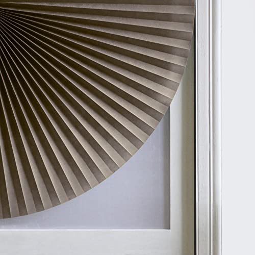 Temporary Blinds, Vertical Pleated Blinds No Drilling Self Adhesive Blinds Easy to Install Fits Blinds Window Roller for Bathroom Kitchen Living Room Office Window (Brown, 60 * 150cm)