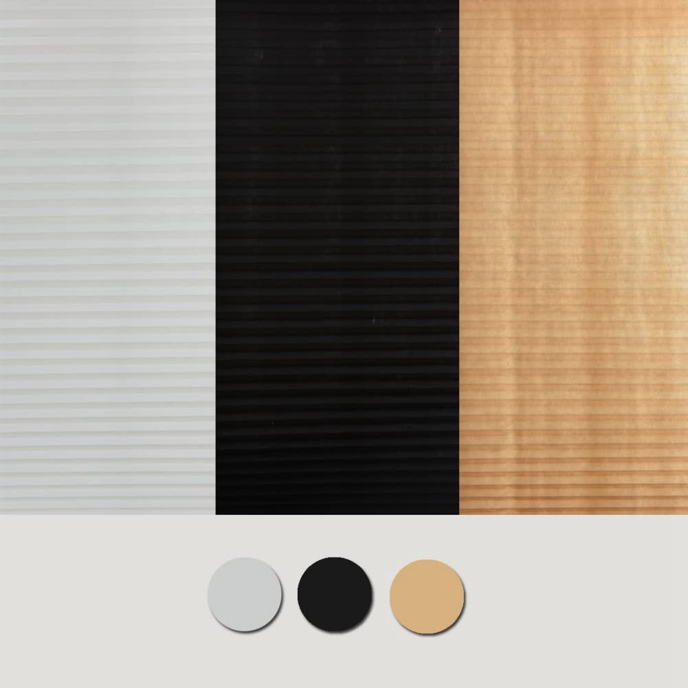 Temporary Blinds, Vertical Pleated Blinds No Drilling Self Adhesive Blinds Easy to Install Fits Blinds Window Roller for Bathroom Kitchen Living Room Office Window (Brown, 60 * 150cm)
