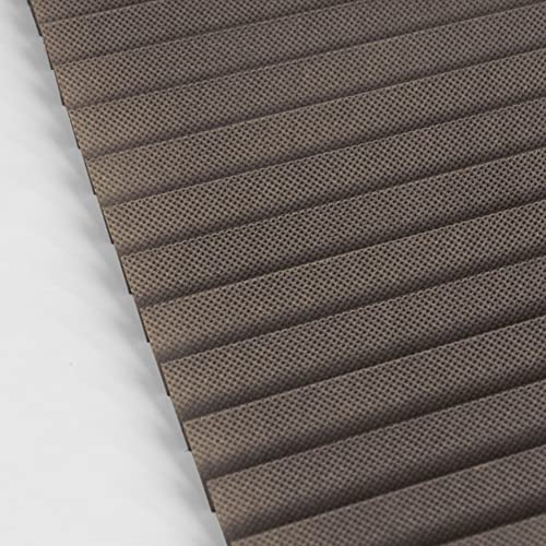Temporary Blinds, Vertical Pleated Blinds No Drilling Self Adhesive Blinds Easy to Install Fits Blinds Window Roller for Bathroom Kitchen Living Room Office Window (Brown, 60 * 150cm)