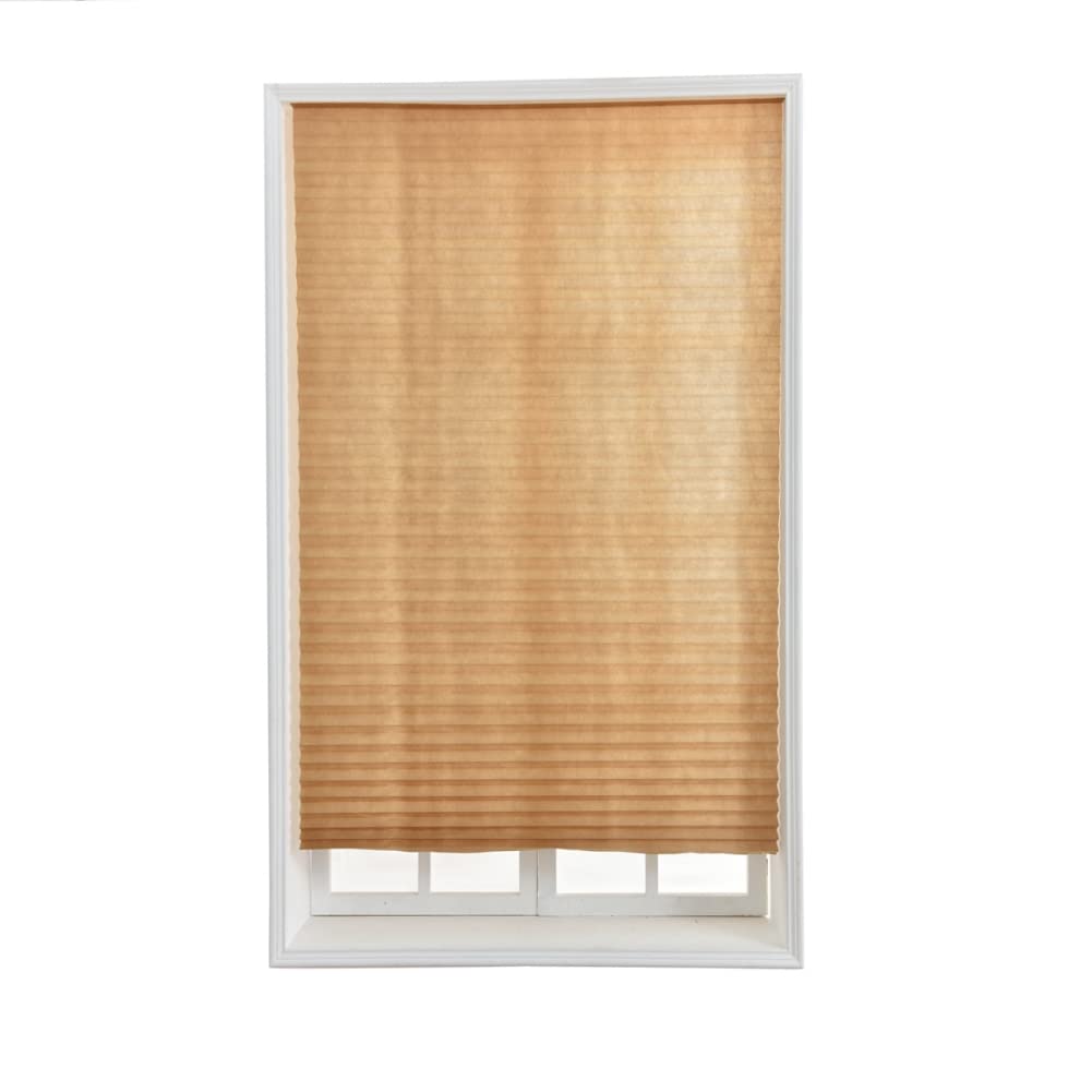 2 Pack Temporary Blinds for Window, Self Adhesive Pleated Blinds Cordless No Drill Fabric Blinds Room Darkening Shades Blackout Shades for Bathroom Kitchen Office 23.6 * 59Inch(W*H)
