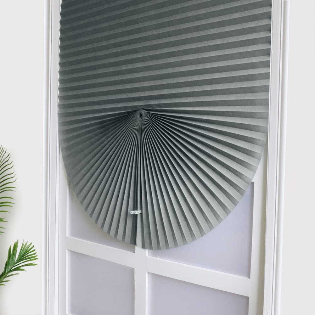 2 Pack Temporary Blinds for Window, Self Adhesive Pleated Blinds Cordless No Drill Fabric Blinds Room Darkening Shades Blackout Shades for Bathroom Kitchen Office 23.6 * 59Inch(W*H)