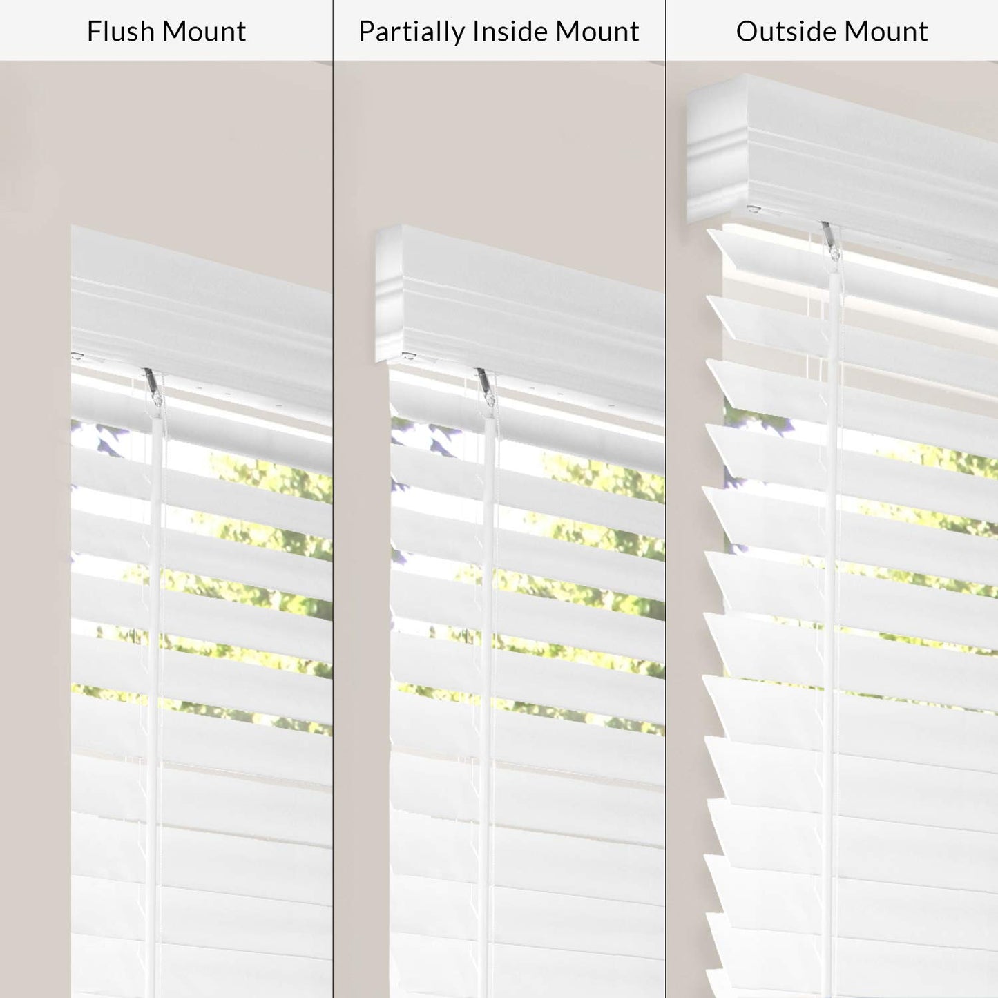 CHICOLOGY Faux Wood Blinds , Window Blinds , Wood Blinds , Window Shades , Window Treatments , Blinds & Shades , Window Shades For Home , Wooden Blinds , Basic White , 34"W X 60"H