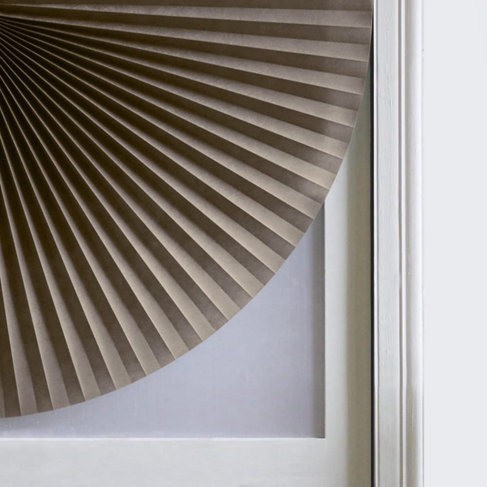 Temporary Blinds, Vertical Pleated Blinds No Drilling Self Adhesive Blinds Easy to Install Fits Blinds Window Roller for Bathroom Kitchen Living Room Office Window (Brown, 60 * 150cm)