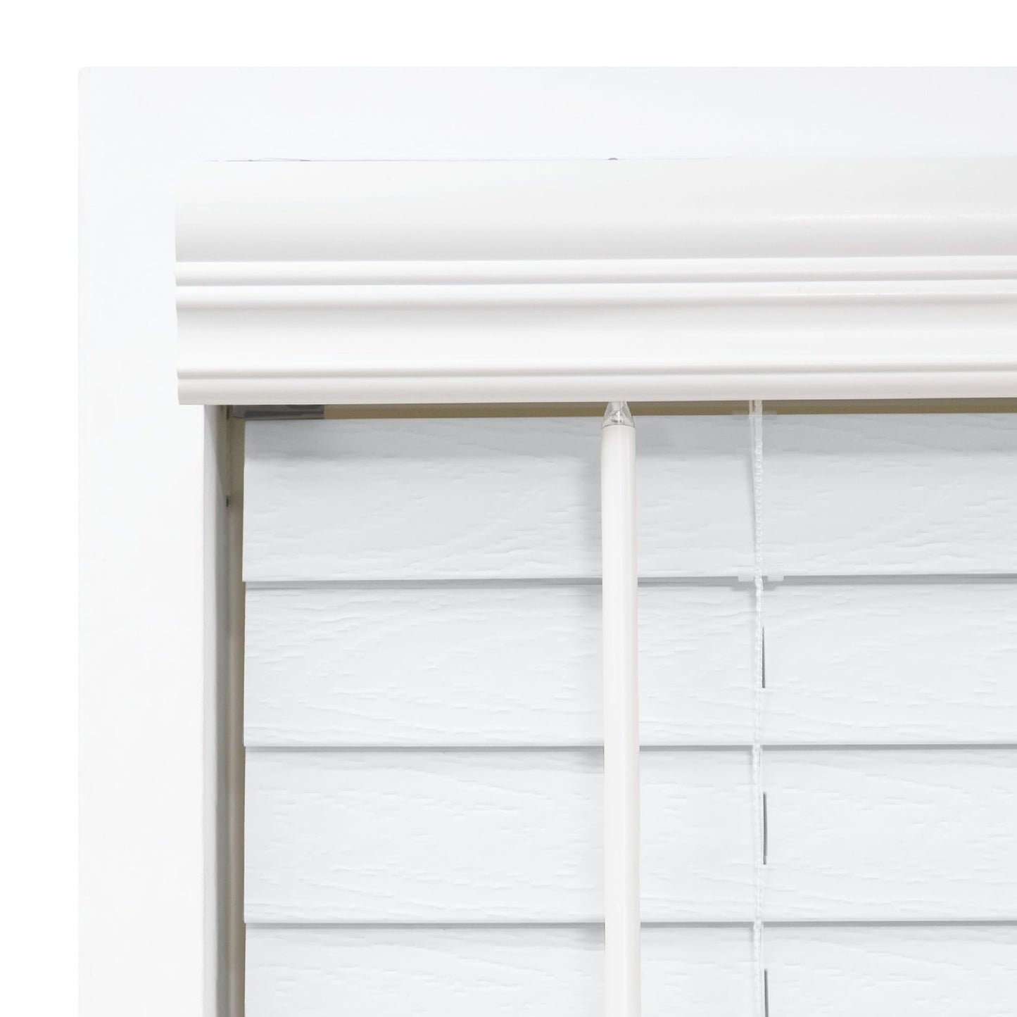 DEZ FURNISHINGS Cordless 2" Faux Wood Blind, 34.5" W x 72" H, White