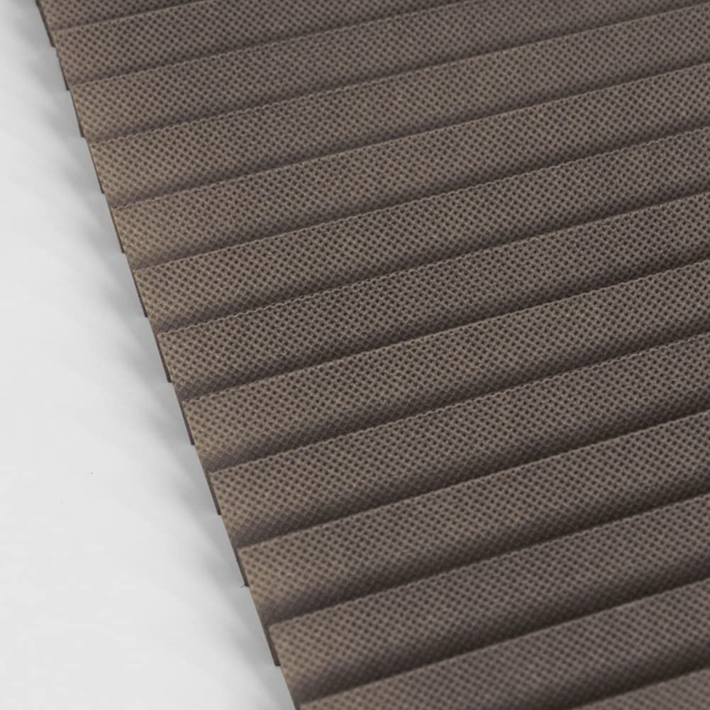 Temporary Blinds, Vertical Pleated Blinds No Drilling Self Adhesive Blinds Easy to Install Fits Blinds Window Roller for Bathroom Kitchen Living Room Office Window (Brown, 60 * 150cm)