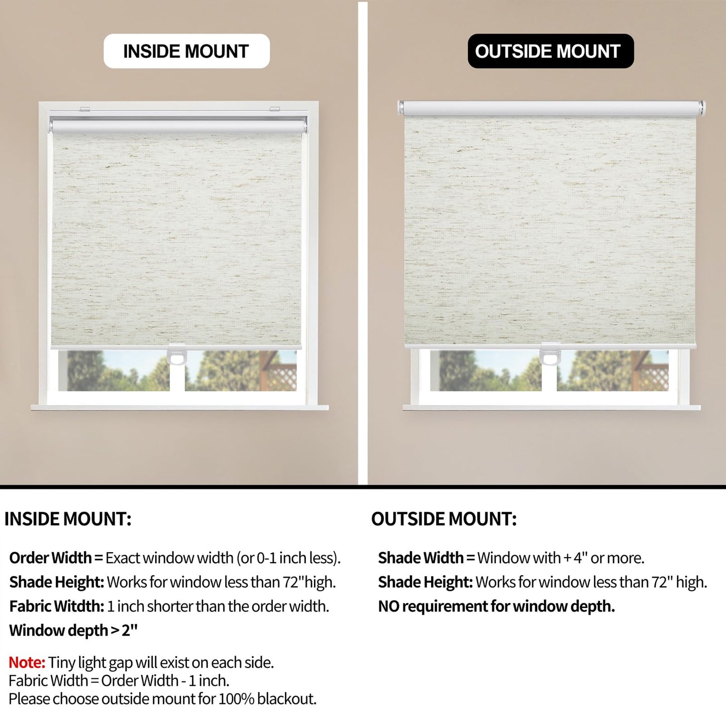 Blackout Roller Shades Blinds Cordless for Windows Pull Down Room Darkening Door Blinds with Thermal Insulated Easy to Install for Living Room,Bedroom,Home,Office Bathroom White 23" W x 72" H