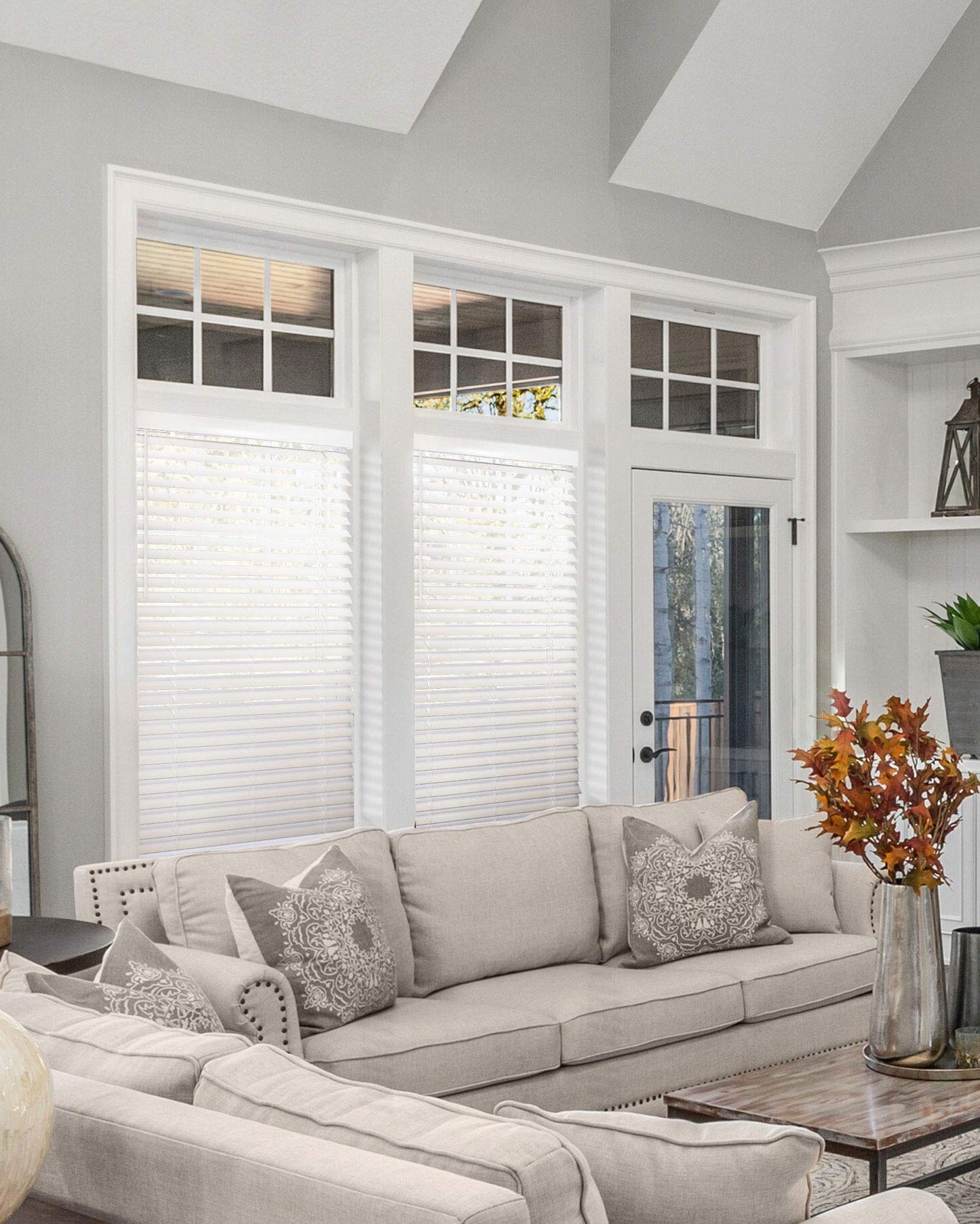 CHICOLOGY Faux Wood Blinds , Window Blinds , Wood Blinds , Window Shades , Window Treatments , Blinds & Shades , Window Shades For Home , Wooden Blinds , Basic White , 34"W X 60"H